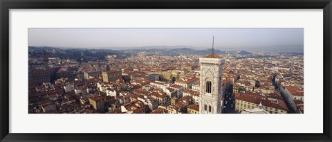 Framed Aerial view of a city, Florence, Tuscany, Italy Print