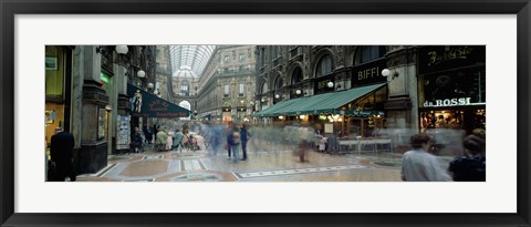 Framed Large group of people on the street, Milan, Italy Print