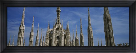 Framed Facade of a cathedral, Piazza Del Duomo, Milan, Italy Print