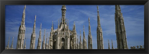 Framed Facade of a cathedral, Piazza Del Duomo, Milan, Italy Print