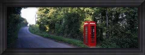 Framed Phone Booth, Worcestershire, England, United Kingdom Print