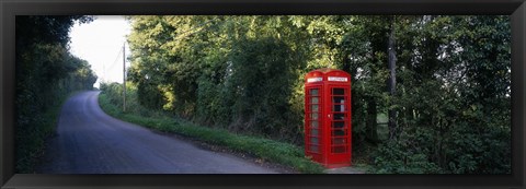 Framed Phone Booth, Worcestershire, England, United Kingdom Print