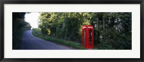 Framed Phone Booth, Worcestershire, England, United Kingdom Print