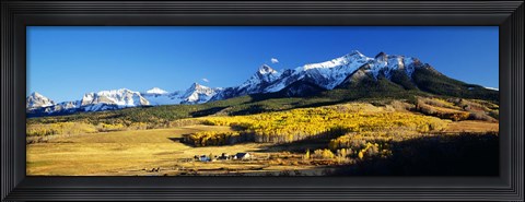 Framed USA, Colorado, Ridgeway, Last Dollar Ranch, autumn Print