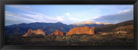 Framed Garden Of The Gods, Colorado Springs, Colorado Print