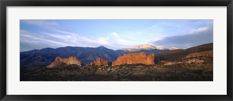 Framed Garden Of The Gods, Colorado Springs, Colorado Print