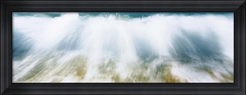 Framed Surf Fountains Big Makena Beach Maui HI Print