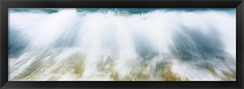 Framed Surf Fountains Big Makena Beach Maui HI Print