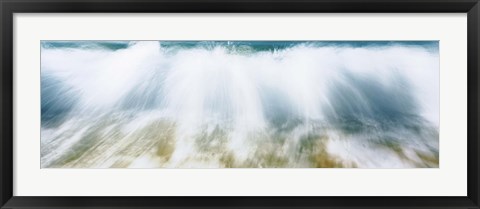Framed Surf Fountains Big Makena Beach Maui HI Print