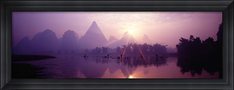 Framed China, Guilin, fishermen Print
