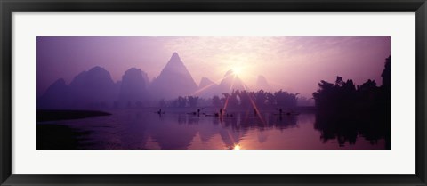 Framed China, Guilin, fishermen Print