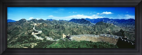 Framed Fortified wall on a mountain, Great Wall Of China, Beijing, China Print