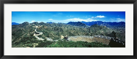 Framed Fortified wall on a mountain, Great Wall Of China, Beijing, China Print