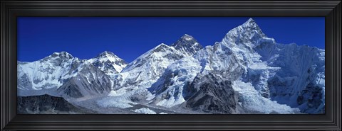 Framed Himalaya Mountains (Mt Everest), Nepal Print