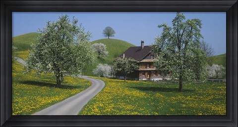 Framed road through Zug, Switzerland Print