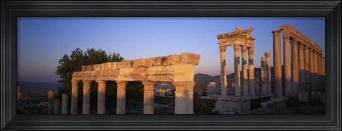 Framed Turkey, Pergamum, temple ruins Print