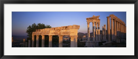 Framed Turkey, Pergamum, temple ruins Print
