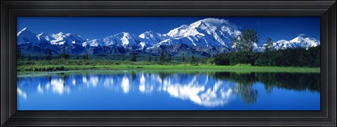 Framed Mt McKinley and Wonder Lake Denali National Park AK Print