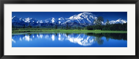 Framed Mt McKinley and Wonder Lake Denali National Park AK Print