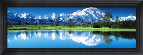 Framed Lake in Denali National Park AK Print