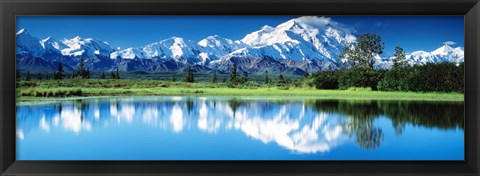 Framed Lake in Denali National Park AK Print