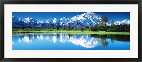 Framed Lake in Denali National Park AK Print