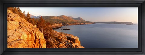 Framed High angle view of a coastline, Mount Desert Island, Acadia National Park, Maine, USA Print