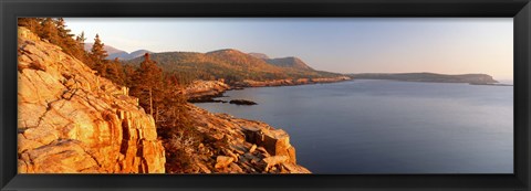 Framed High angle view of a coastline, Mount Desert Island, Acadia National Park, Maine, USA Print