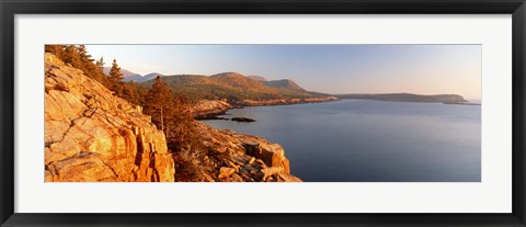 Framed High angle view of a coastline, Mount Desert Island, Acadia National Park, Maine, USA Print