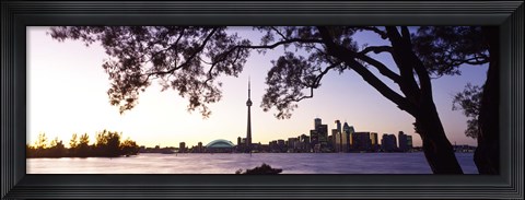 Framed Skyline CN Tower Skydome Toronto Ontario Canada Print