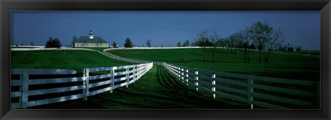 Framed USA, Kentucky, Lexington, horse farm Print