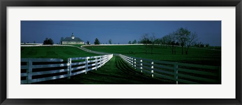 Framed USA, Kentucky, Lexington, horse farm Print