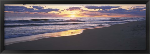 Framed Sunset over the sea, Gotska Sandon National Park, Gotska Sandon, Sweden Print