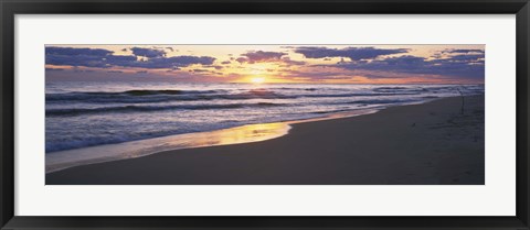 Framed Sunset over the sea, Gotska Sandon National Park, Gotska Sandon, Sweden Print