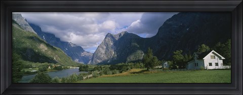 Framed House on a Mountainside, Marstein, Norway Print