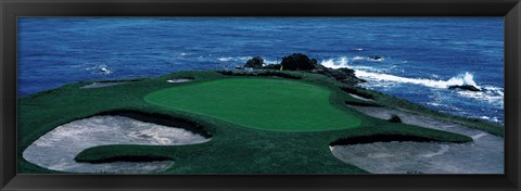 Framed Pebble Beach Golf Course 8th Green Carmel CA Print