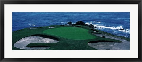 Framed Pebble Beach Golf Course 8th Green Carmel CA Print