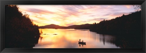 Framed Sunset Saranac Lake Franklin Co Adirondack Mtns NY USA Print