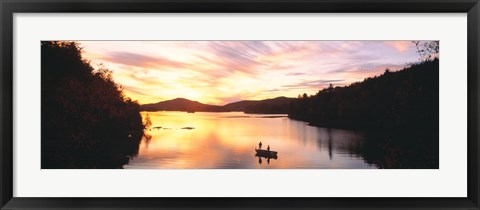 Framed Sunset Saranac Lake Franklin Co Adirondack Mtns NY USA Print