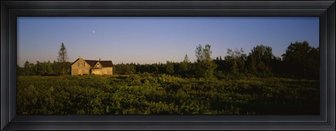 Framed Abandoned house in a field, Ellenburg, New York, USA Print
