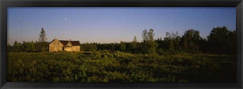 Framed Abandoned house in a field, Ellenburg, New York, USA Print