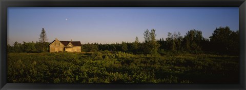 Framed Abandoned house in a field, Ellenburg, New York, USA Print