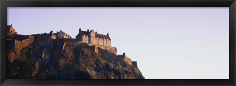 Framed Low angle view of a castle on top of a hill, Edinburgh Castle, Edinburgh, Scotland Print