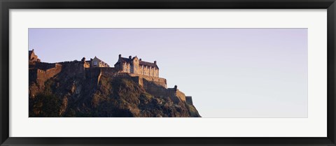 Framed Low angle view of a castle on top of a hill, Edinburgh Castle, Edinburgh, Scotland Print