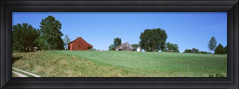 Framed Barn in a field, Missouri, USA Print