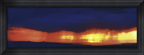 Framed Storm along the high road to Taos Santa Fe NM Print