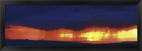 Framed Storm along the high road to Taos Santa Fe NM Print