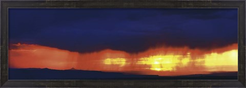 Framed Storm along the high road to Taos Santa Fe NM Print