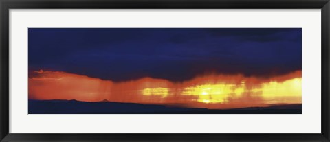 Framed Storm along the high road to Taos Santa Fe NM Print