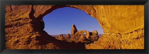 Framed Blue Sky through Stone Arch, Arches National Park, Utah Print